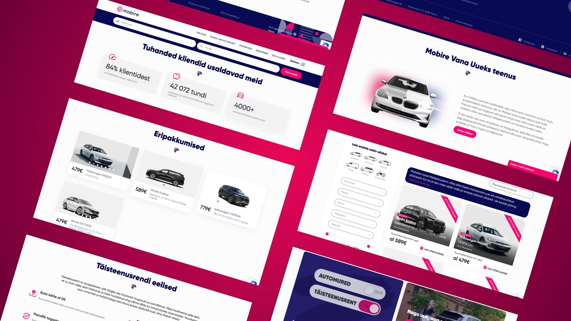 Mobire 2 mobire web systems erinevad vaated