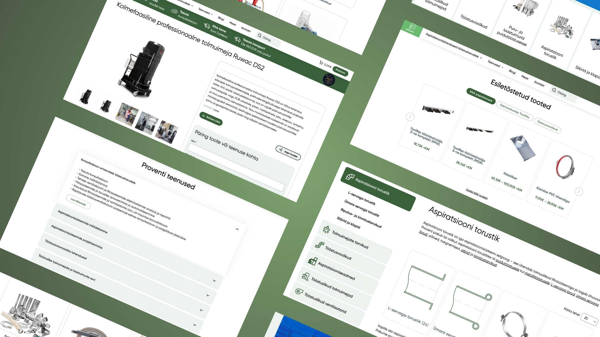 Provent 2 provent web systems erinevad vaated